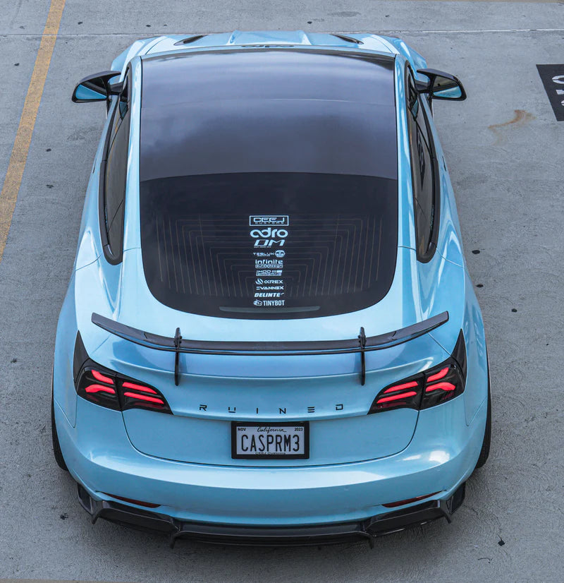 ADRO Carbon Fiber Swan Neck Wing AT-S for Tesla Model 3 – EVANNEX ...