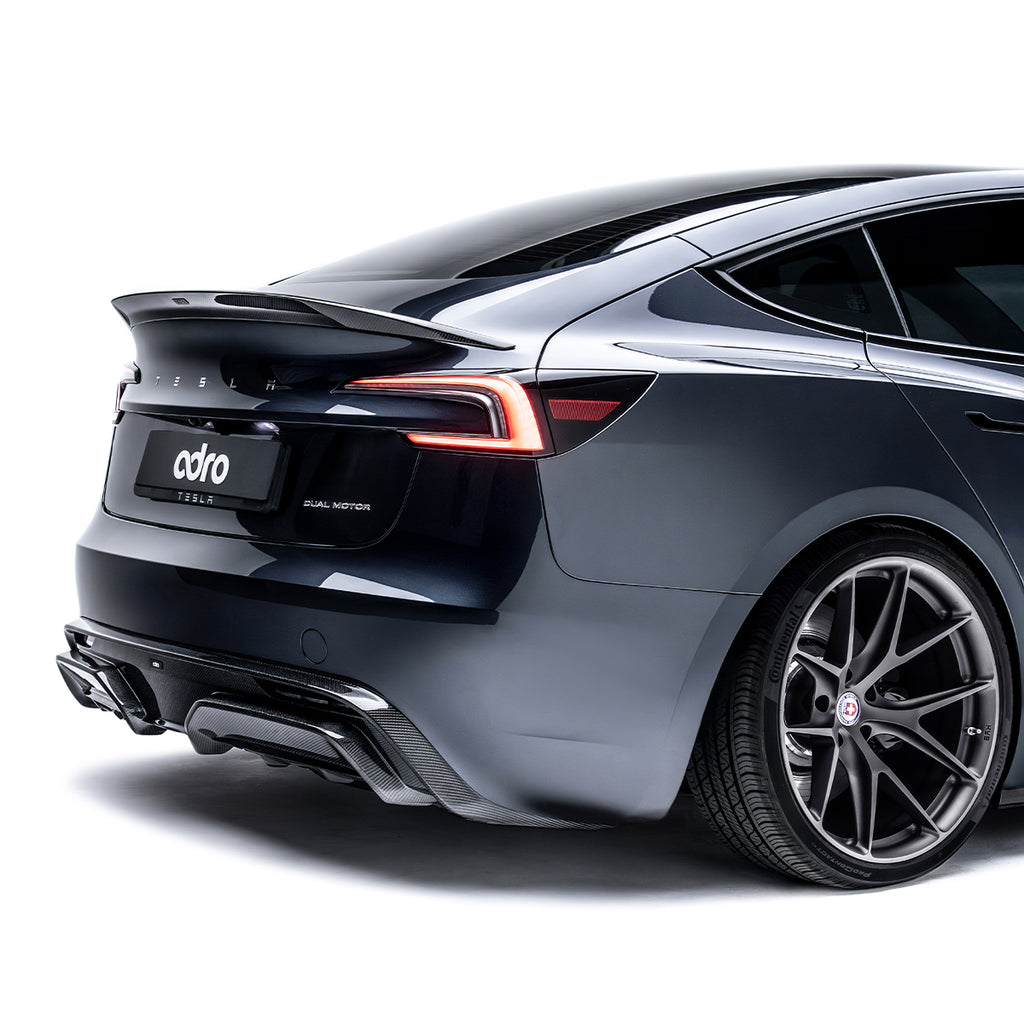 Model 3 Rwar ADRO Carbon Fiber Rear Diffuser for Tesla Model 3 Highland – EVANNEX ...