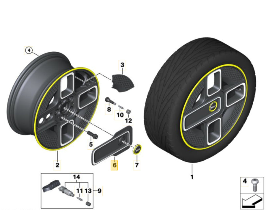 Genuine Mini Center Wheel Cover for Mini Cooper SE – EVANNEX