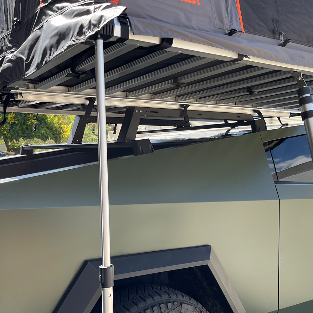 cybertruck roof top tent CyberTruckCo Tesla Cybertruck 24+ Rooftop Tent Leveling Kit for Bars 2/3 – EVANNEX Aftermarket Tesla Accessories