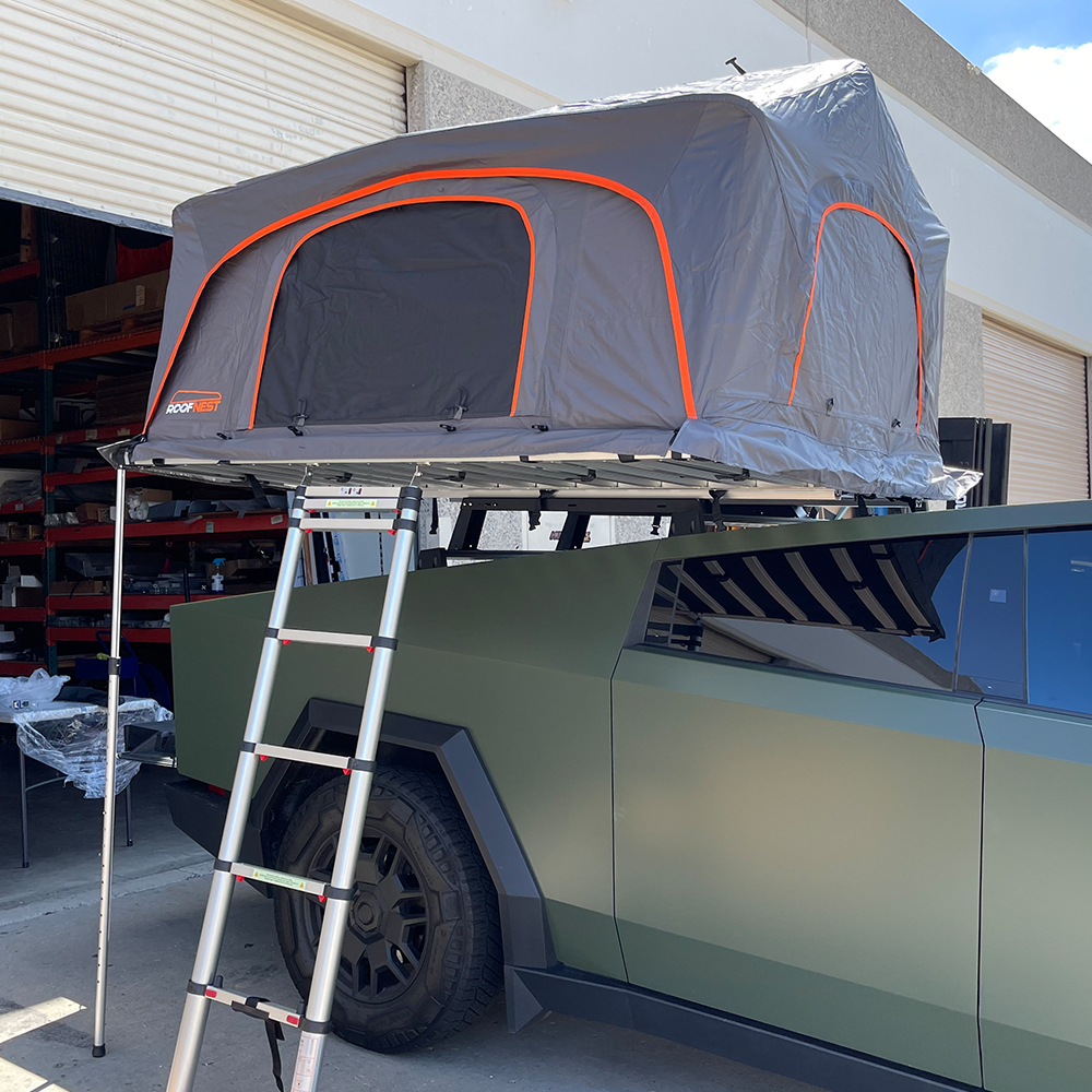 cybertruck tent CyberTruckCo Tesla Cybertruck 24+ Rooftop Tent Leveling Kit for Bars 2/3 – EVANNEX Aftermarket Tesla Accessories