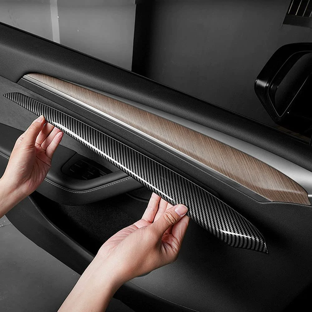 EVANNEX Carbon Fiber ABS Door Trim Covers for Tesla Model 3 Owners