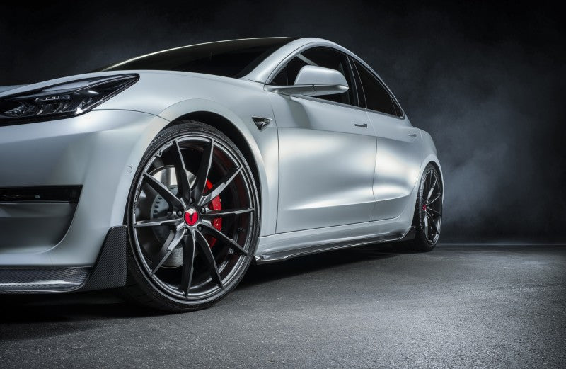Vorsteiner Tesla Model 3 Volta Aero Front Spoiler Carbon Fiber PP 2x2 Glossy