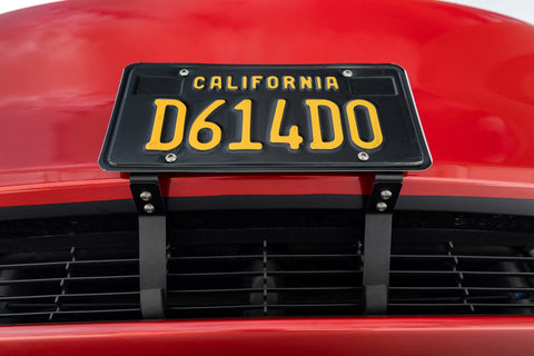 Tesla Front License Plate Holder For Model 3, Model X, Model S, Model Y - Red & Black Auto Car Plate