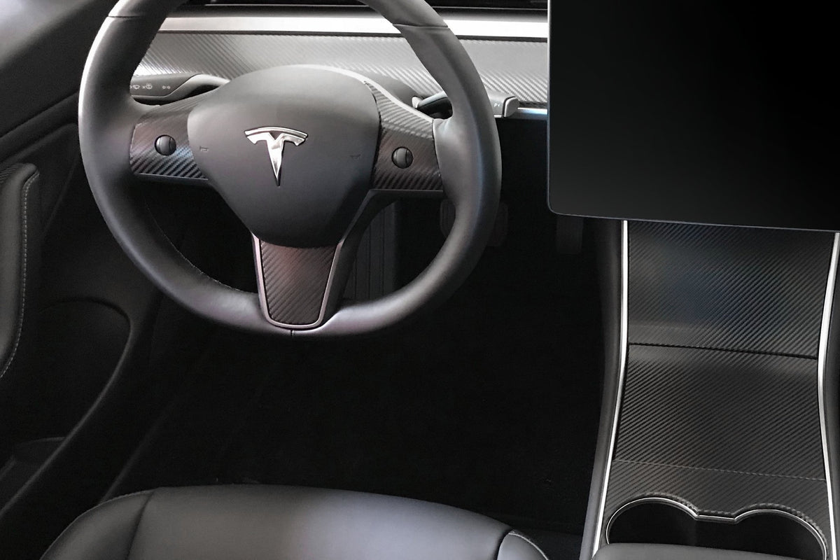 Tesla Interior Wrap for Model 3 or Y Center Console, Dashboard and