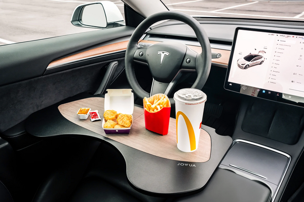 Jowua Foldable Car Tray for Tesla Model 3 and Model Y