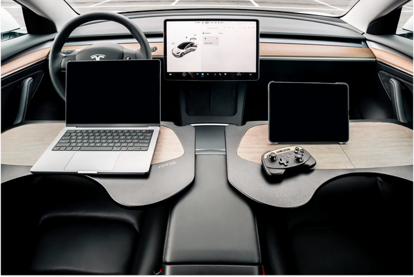 Jowua Foldable Car Tray for Tesla Model 3 and Model Y