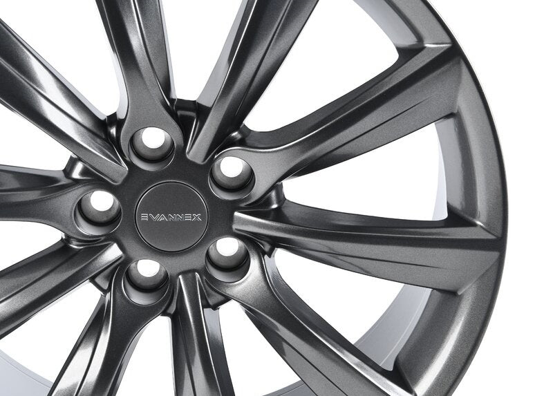 EVANNEX 19" Turbine Wheels - Space Grey For Tesla Model 3/Y Owners (Set of 4)