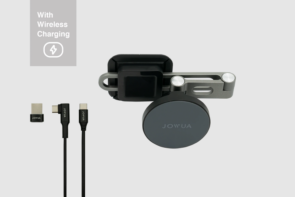 Jowua Invisible Foldaway Car Mount with MagSafe Charger for Tesla Model 3 and Model Y Owners