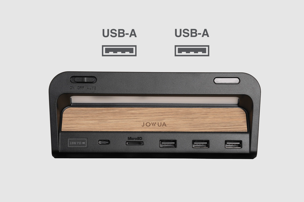 Jowua USB Hub with LED Light (Dual USB-A) for Tesla Model 3 and Model Y Owners