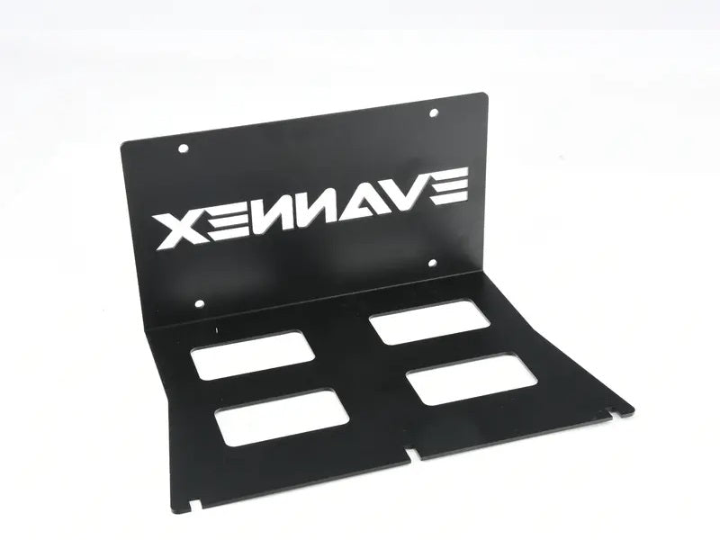 No-Drill Front License Plate Mount For 2016-2020 Tesla Model X - Black Aluminum
