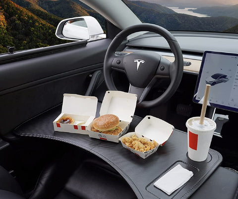 EVANNEX Seatback Foldable Table with Wireless Charging for Tesla Model –  EVANNEX Aftermarket Tesla Accessories
