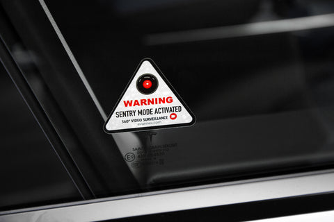 Sentry Mode' Warning Window Clings for Tesla Owners