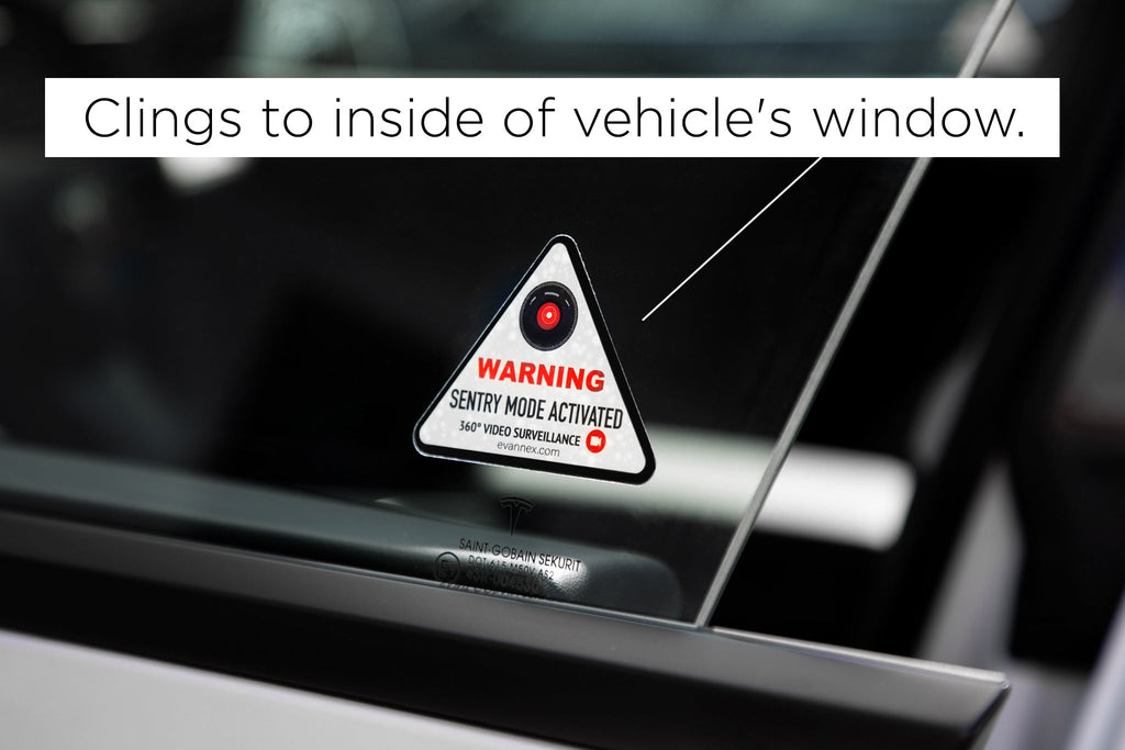 Sentry Mode' Warning Window Clings for Tesla Owners