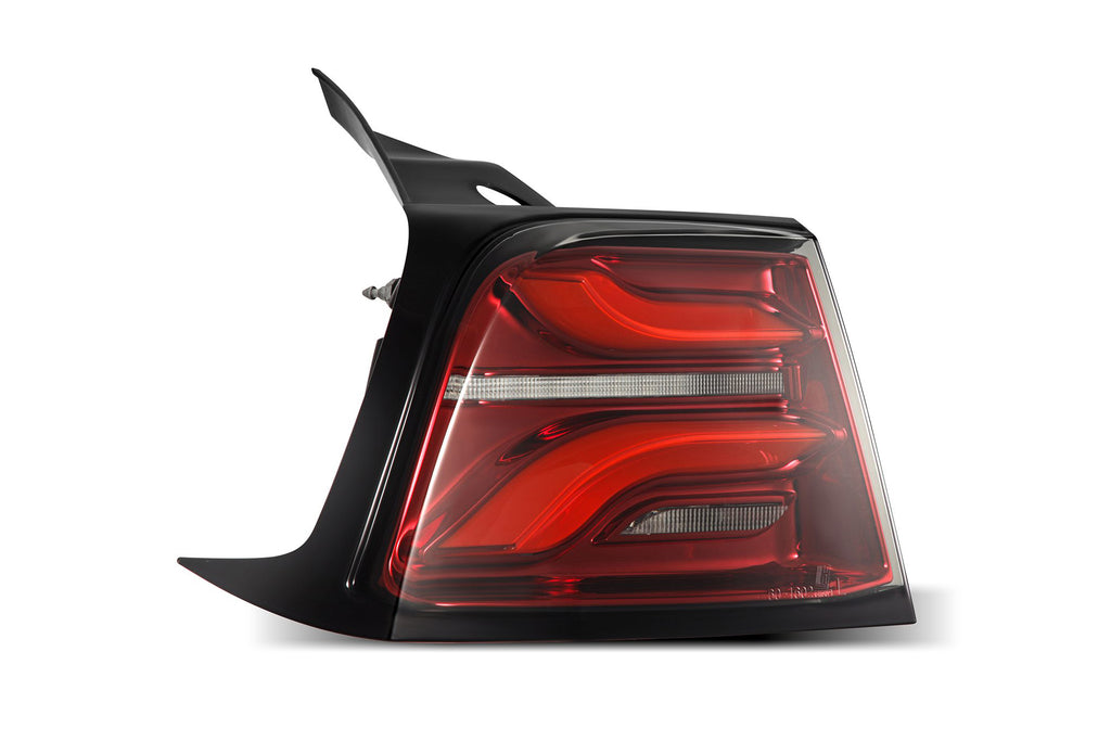 AlphaRex PRO-Series LED Sequential Tail Lights Red Smoke for Tesla Model 3 and Model Y (Red Rear Turn Signal Cars)