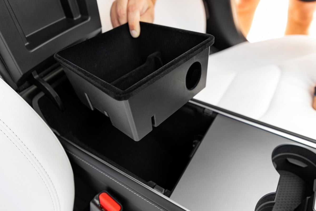 Tesla Model 3 or Y Center Console Armrest Tray Storage Organizer – EVANNEX  Aftermarket Tesla Accessories