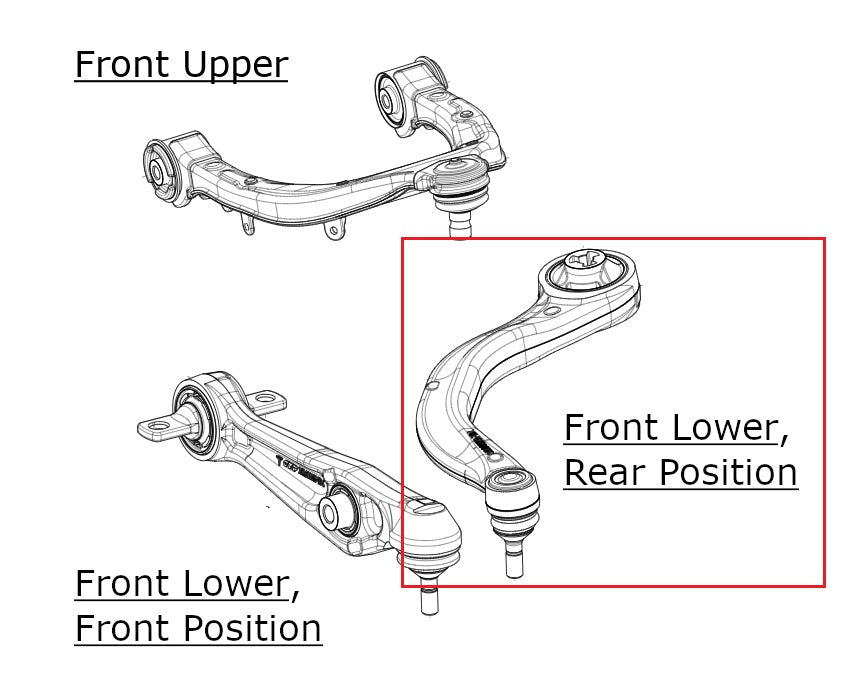 Front Lower Rear Position Control Arm (Passenger/Right Side) for Tesla Model 3