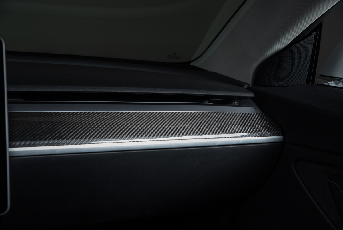EVANNEX Tesla Model 3 and Model Y Carbon Fiber Dashboard Cover ...