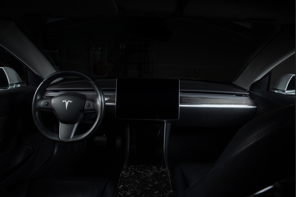 EVANNEX Tesla Model 3 and Model Y Carbon Fiber Dashboard Cover ...