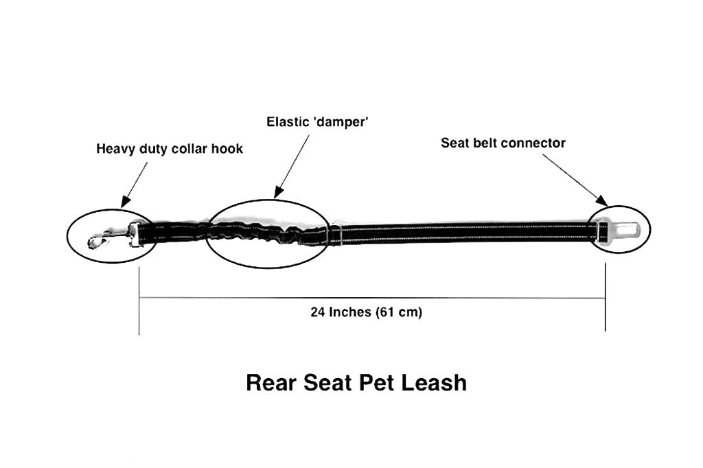 Pet Leash for Rear Seat Pet Cover