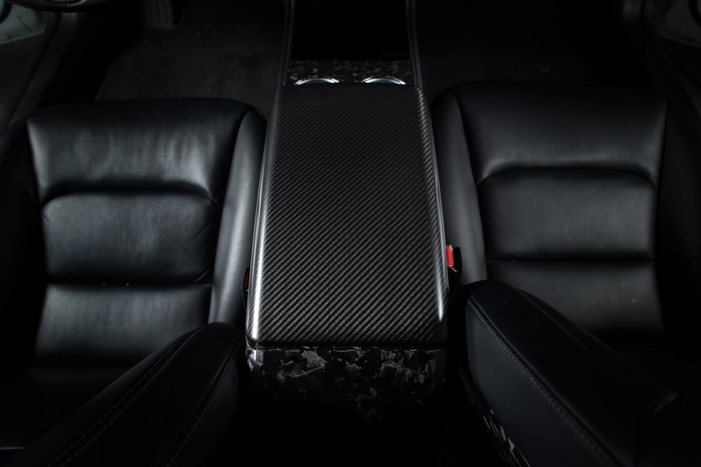 EVANNEX Tesla Model 3 & Y Carbon Fiber Armrest Cover