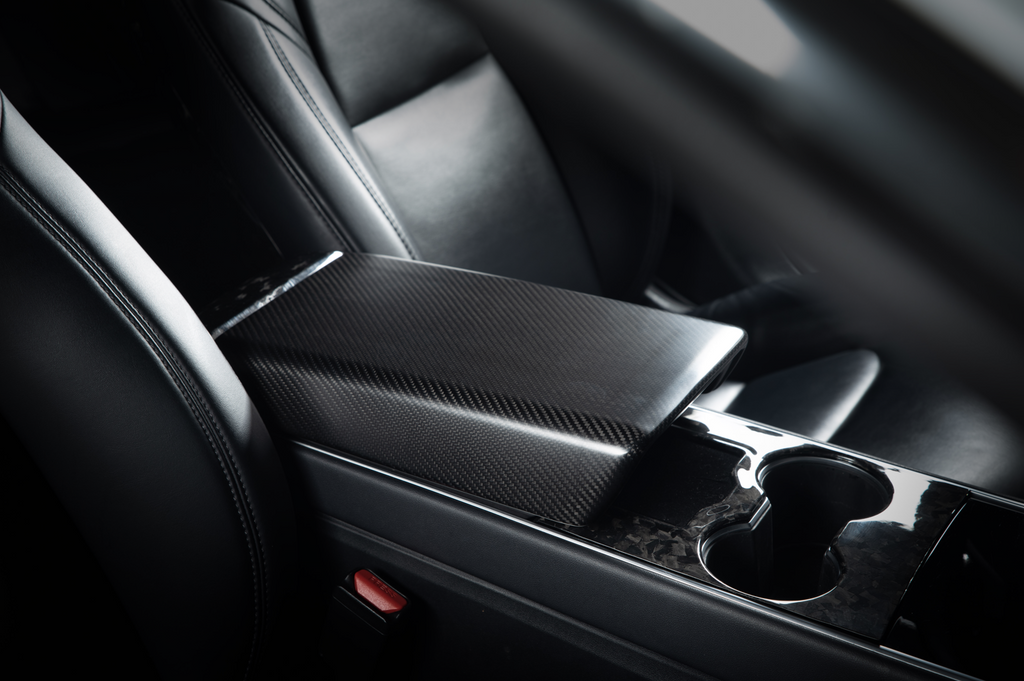 EVANNEX Tesla Model 3 & Y Carbon Fiber Armrest Cover