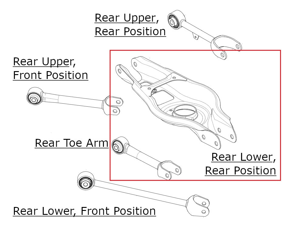 Rear Lower Rear Position Control Arm for Tesla Model 3