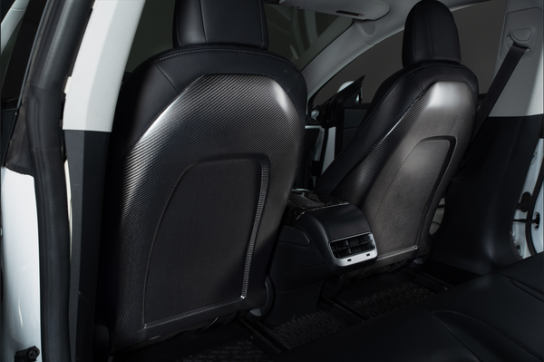 EVANNEX Carbon Fiber Seat Back Set for Tesla Model 3 and Model Y