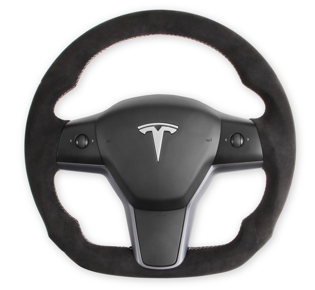 Rekudo ALCANTARA STEERING Wheel for Tesla Model 3 and Model Y