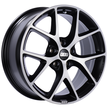 BBS SR 19x8.5 ET35 Satin Black Diamond Cut Wheels for Tesla Model 3